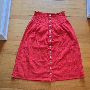 Tularosa, Kit Midi Skirt, Cherry Red, EUC, Women's S